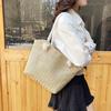 Fashionable Large-capacity Single-shoulder Tote Bag and Fresh Underarm Woven Handbag