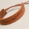 Graphicos Leather Bracelet Brown