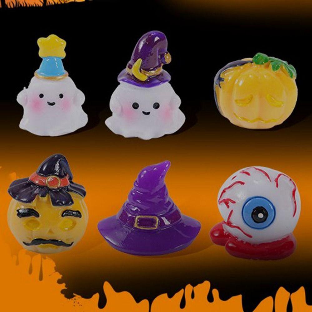 Eyeball Ghost Ornaments 3D Resin Halloween Ornament Cartoon Halloween Small Ornament Home