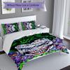 3pcs Custom Name Harley Quinn and the Joker Set,Includes 1 Duvet Cover and 2 Pillowcases,All-season Bedroom Decor