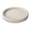 Plateau rond en travertin naturel Ø 25,5 cm