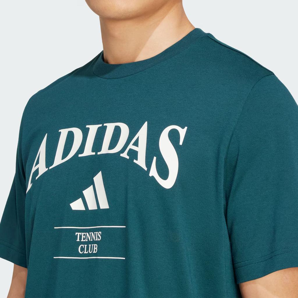 Adidas Heritage Graphic Tee Comfortable Fashion Trendy Versatile Short Sleeve T-Shirt Men Tops Aurora-Ivy-Green KA0997