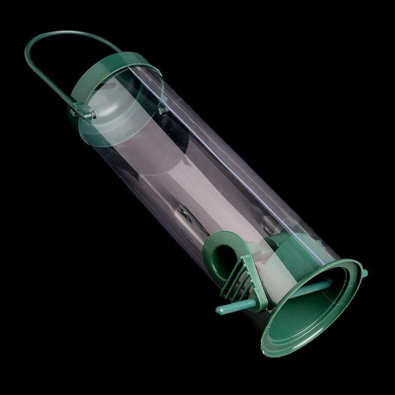 Wild Bird Hanging Feeder Seed Container Hanger Garden Outdoor Feeding Green
