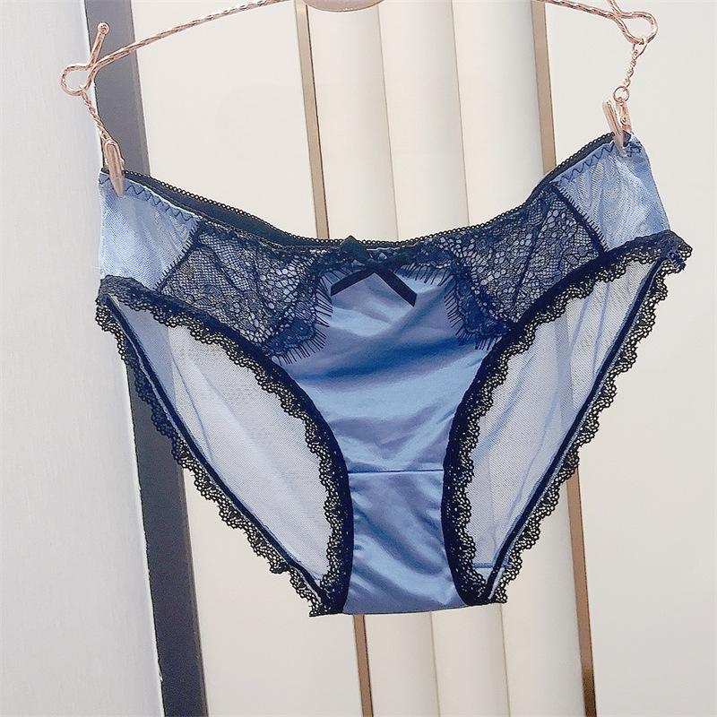 Panties Female Girl's Forged Lace High Elasticity Plus Briefs Size Sexy Silky Smooth Pure Lingerie Desire Seamless Underwear Panties Briefs Lingerie