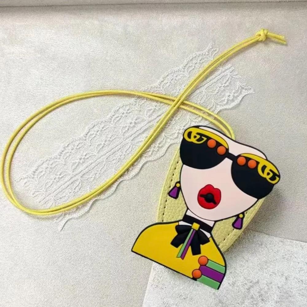 

Lightweight Sunglasses Storage Necklace Anti-lost Neck Strap Glasses Case жовтий