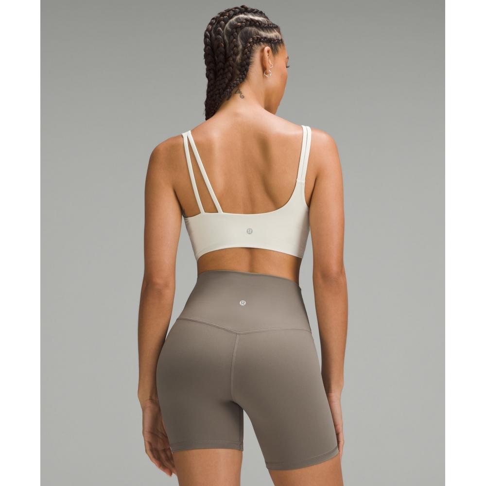 Lululemon Soft Foam Cup Asymmetrical Bra  Light Support  D DD Cup Bone