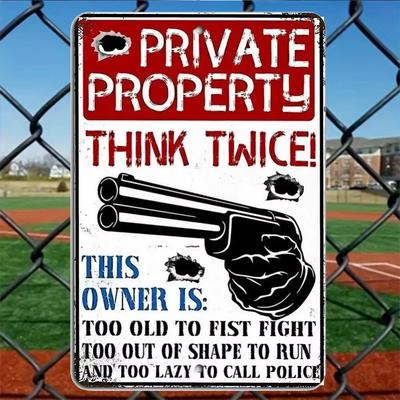 High-Quality 1pc Vintage Metal "Private " Sign - No Trespassing, Anti-Rust Material, Versatile for Home & Garden Decor