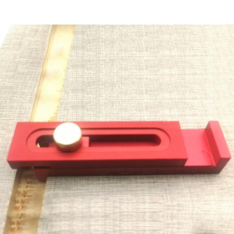 Woodworking Table Sawing Gaps Gauge Movable Measuring Block Line Ruler Mortise Tool Depth Measuring Ruler Tool