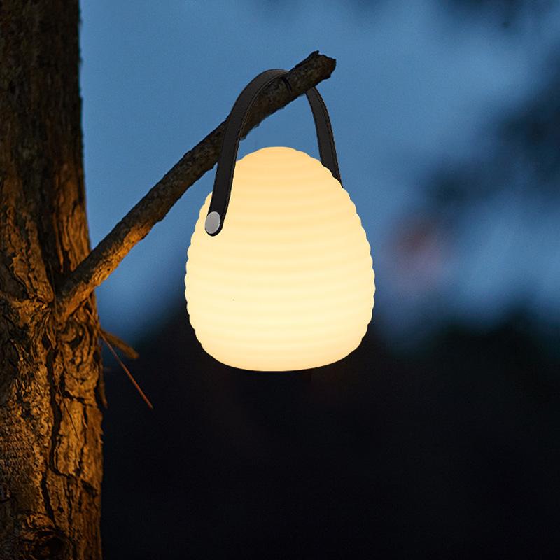 New lantern rechargeable night light bedroom bedside ambient light, lantern outdoor camping light