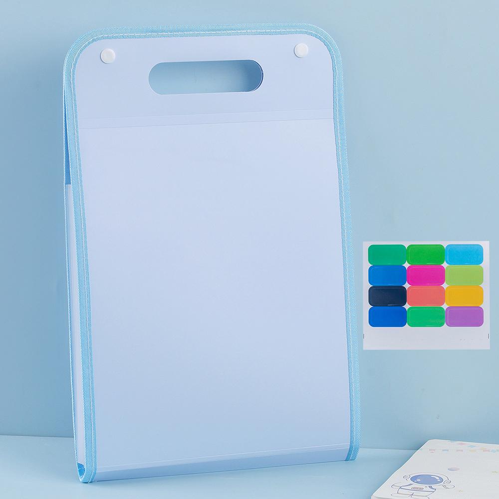 Vertical Hand-held Organ Bag A4 Paper File Folder Large Capacity Multi-layer Expanding Folder Student Data Sorting Storage Bag