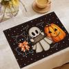 1PC Halloween Placemats Pumpkin Black Cat Bat Pattern Anti Dirty Kitchen Dining Table Cloth Dining Table Decoration Accessories
