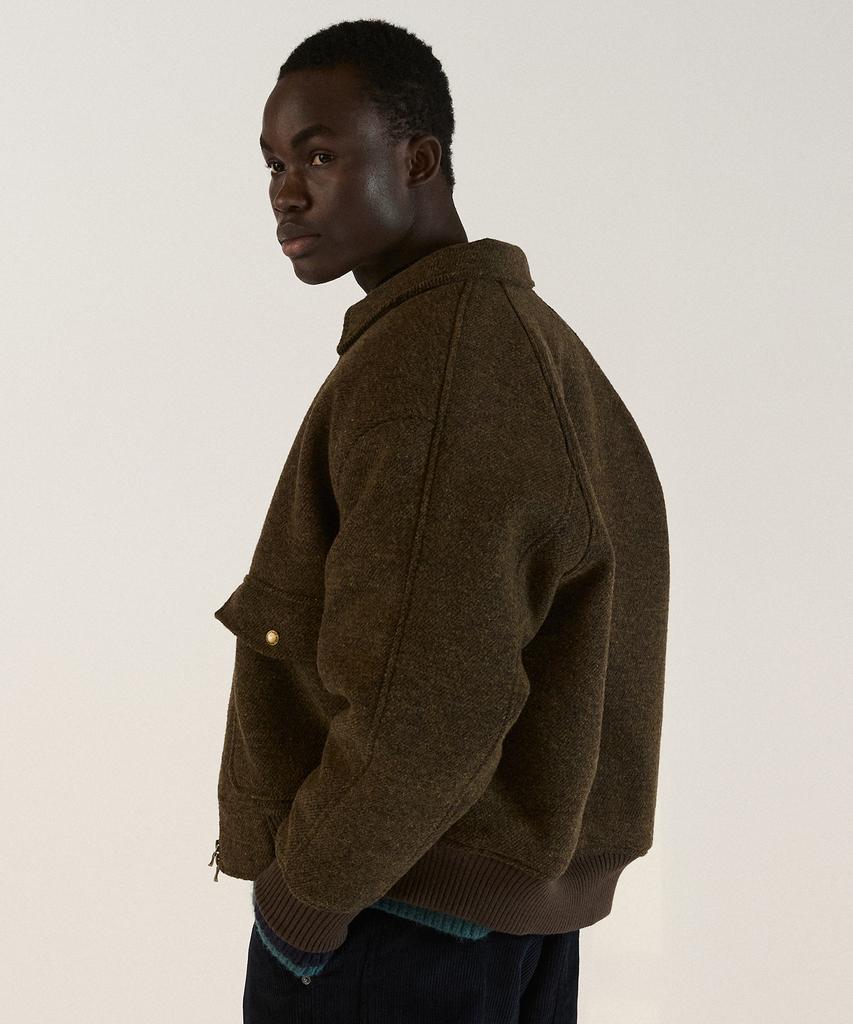 Pealp Heritage Wool Zip-Up Jumper 26(Brown)