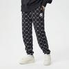 New MLB Old Flower Knitted Sweatpants Unisex Black 3APTM0114-50BKS