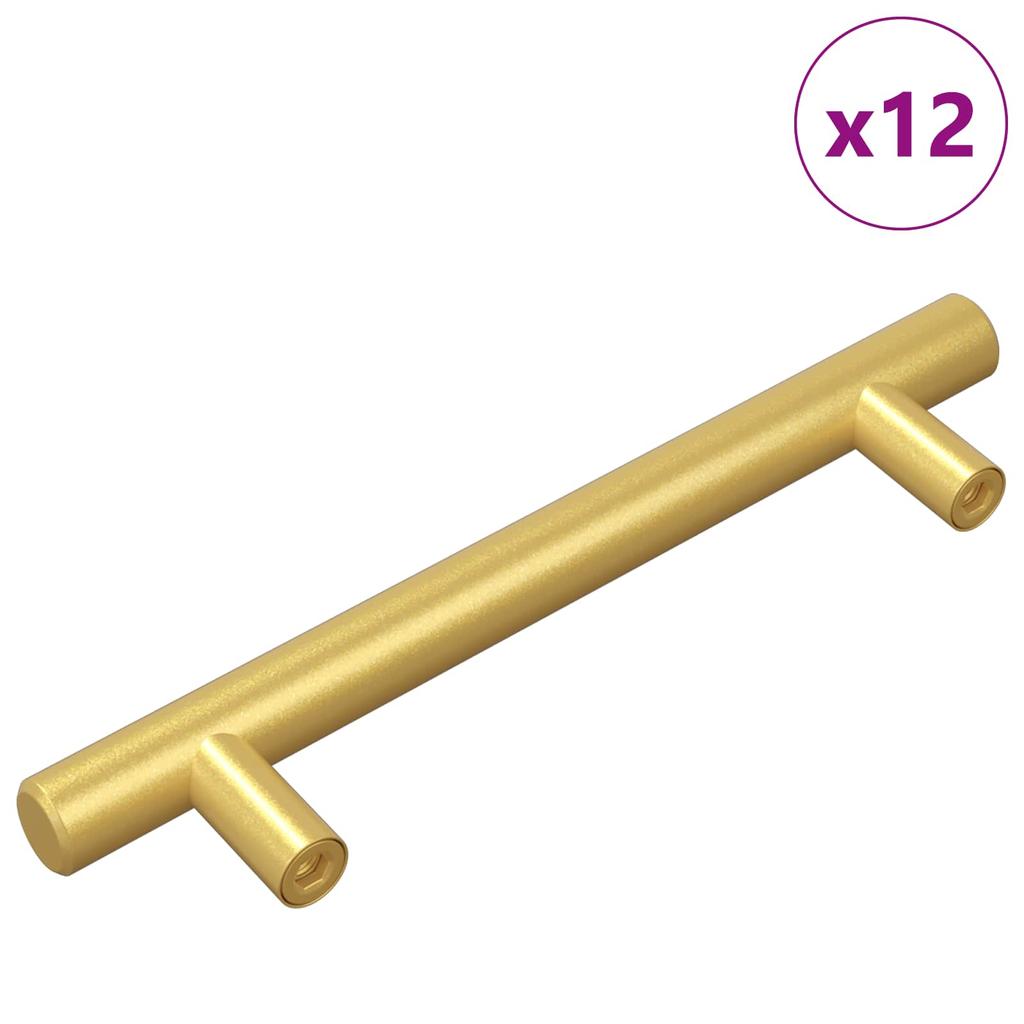 Cabinet Handle 12 Pcs Gold 150 Mm Stainless Steel