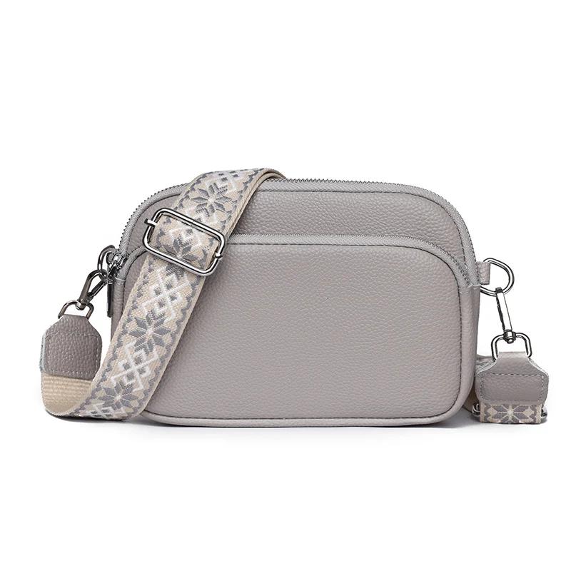 New high-quality genuine leather women's crossbody bags  shoulder luxury  solid color  cowhide  feminine messenger tote bag