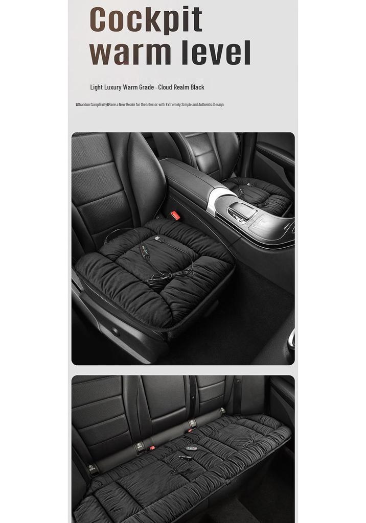 Graphene Heated Car Seat Cushion, USB Electric, Universal Winter Plush, 5V/12V.