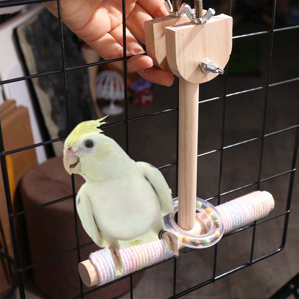Bite Resistant Wood Parrot Swing Wear-resistant Parrot Swing Pole for Parrots Parakeets
