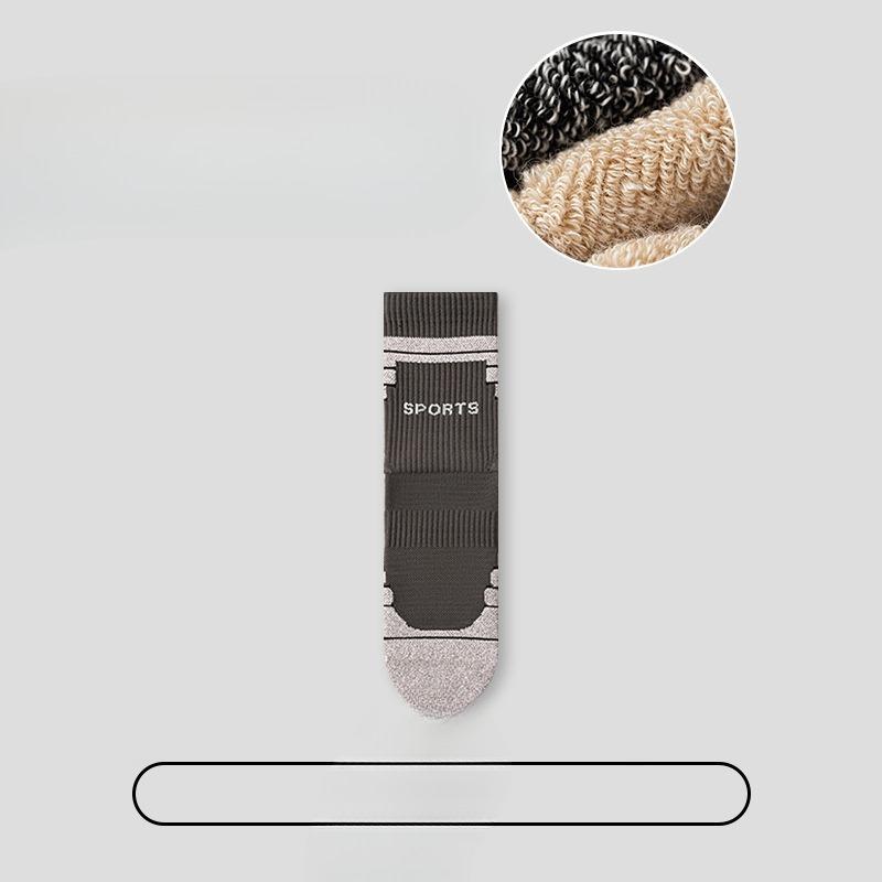 

Men s Spring and Autumn Simple and Versatile Fitness Sports Skid Proof Deodorant Sweat Absorbing Tube Socks 1 pair темно-сірий