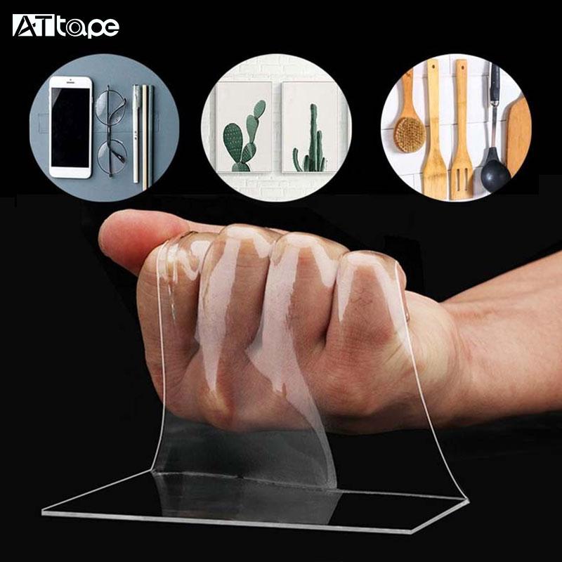 Christmas Double Sided Pressure Sensitive Waterproof Acrylic Elastomeric Hook White Nano Tape 1mm/3mm Thickness for Masking