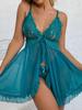 Multi-Color Mesh V-Neck Lace Camisole Lingerie Set
