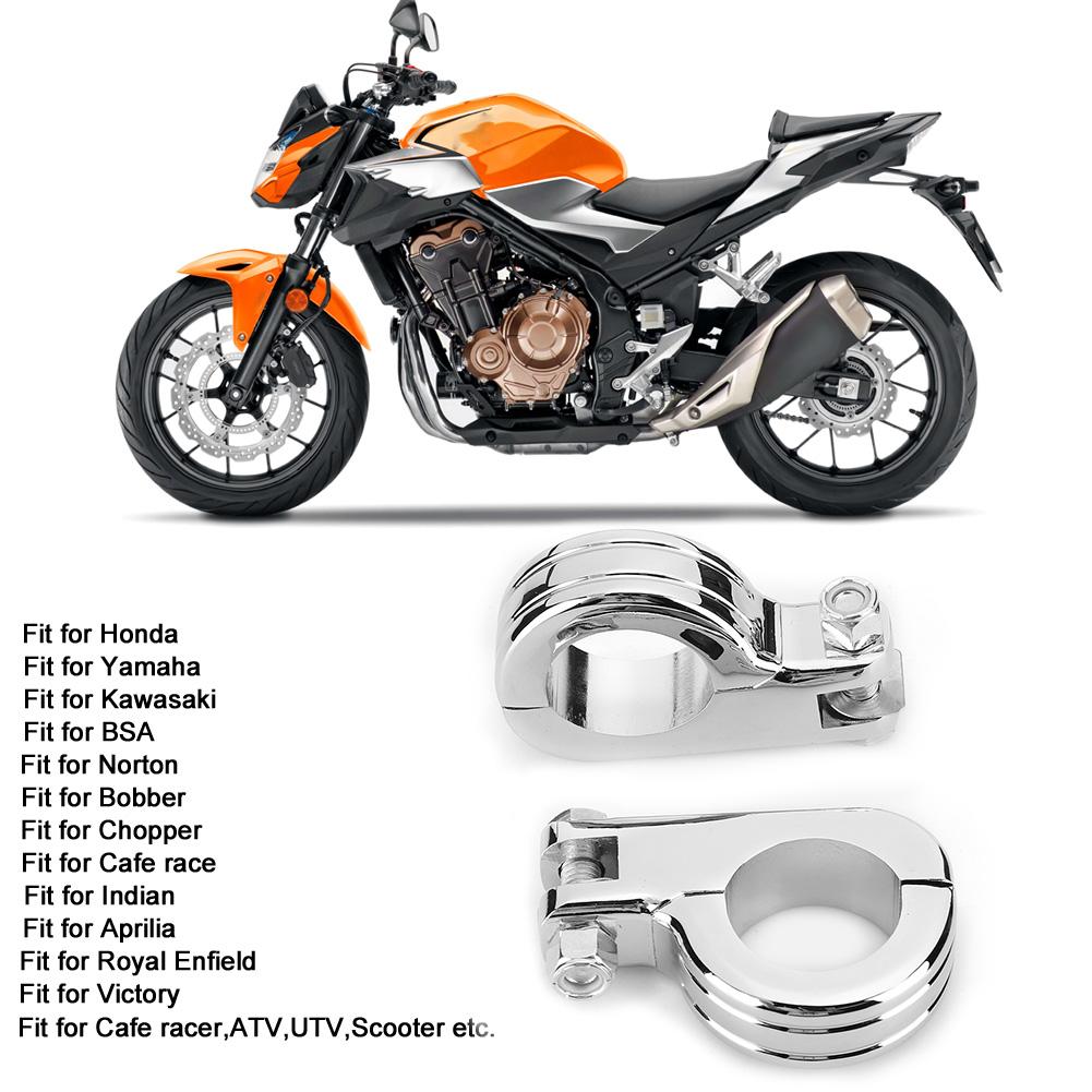 38mm 1.5in Universal Foot Rest Footpeg Mounting P Clamp Motorcycle Accessory Fit for Honda(Electroplate )