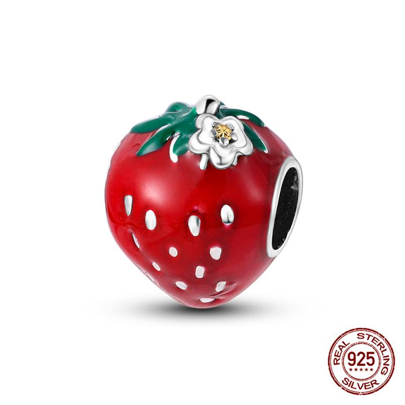 Authentic 100 Copper Avocado Cherry Beaded Strawberry Charm Bead Charms Compatible With Authentic Do It Yourself Bracelets Jewellery Making Womens G