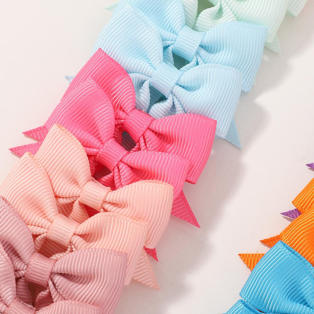 20/40Pieces Babies Tiny 2Inches Hair Bows Rubber Bands Hair Ropes Ponytail Holders for Baby Girls Infant Kids Hair Accessories
