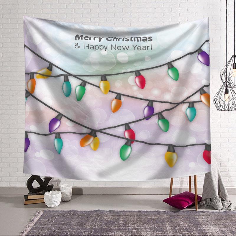 Christmas Snowman Print Pattern Tapestry Christmas Room Wall Decoration Background Fabric Home