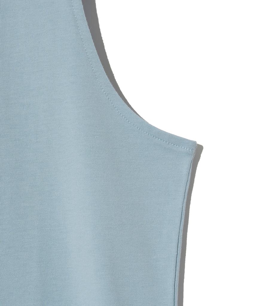 YALE [Premium Cotton] Women'S Reporter Cotton Sleeveless Blue Gray