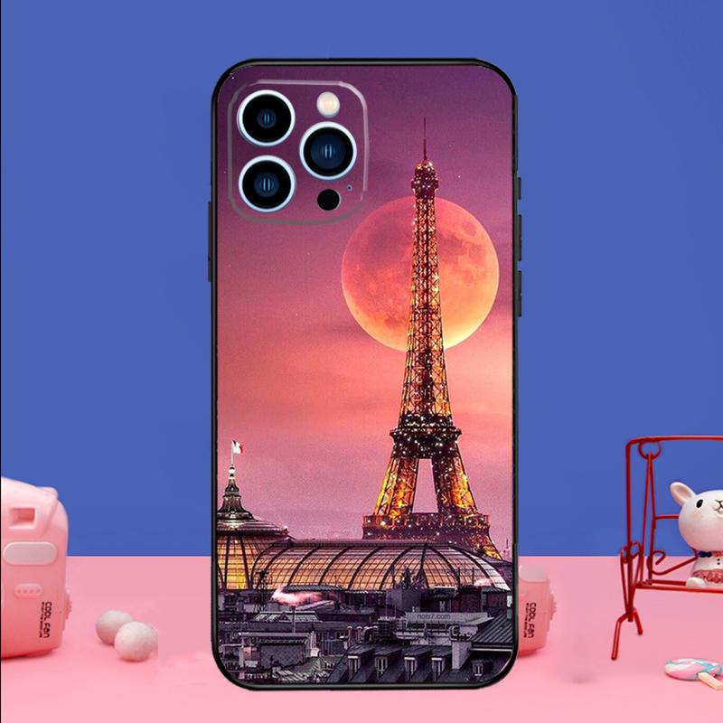 Paris Eiffel Tower France Phone Case For iPhone 16 15 14 13 12 11 17 Pro Max Plus 12 13 mini 16e 17 Air Bumper Cover