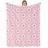 Pink Purple Plumeria Anime Cartoon Flannel Blanket Soft Warm Throw for Bedroom Sofa Car Kids Holiday Gift