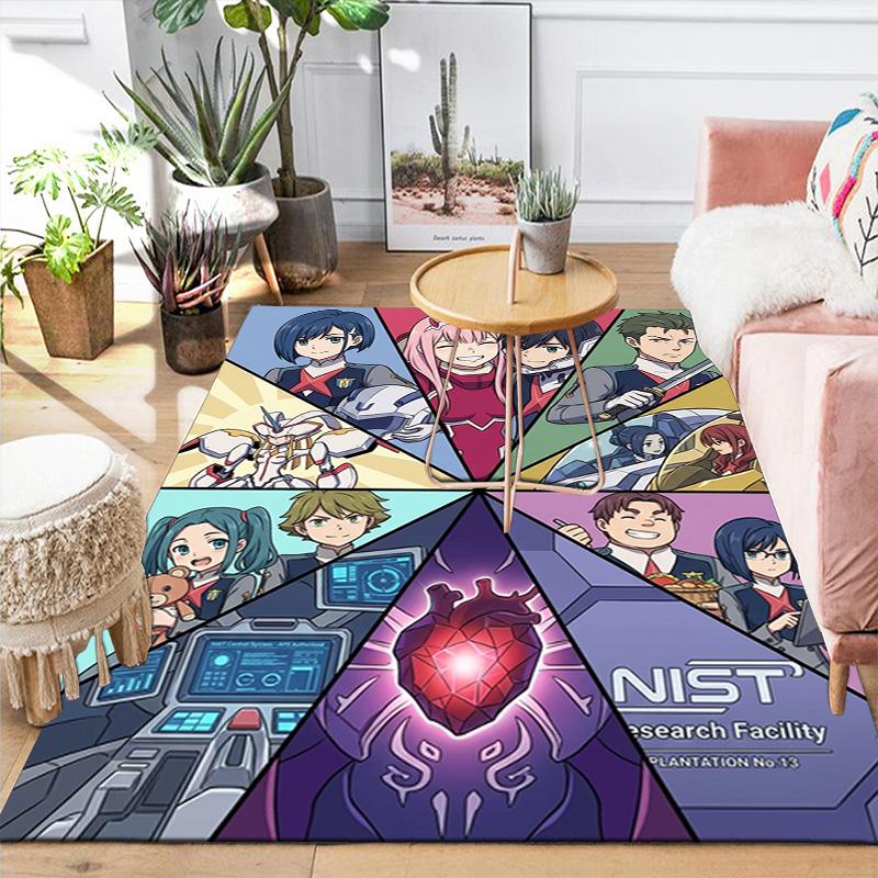 Darling in the FranXX Modern Area Rug Non-slip Washable Soft Floor Mat Home Room Decoration THW