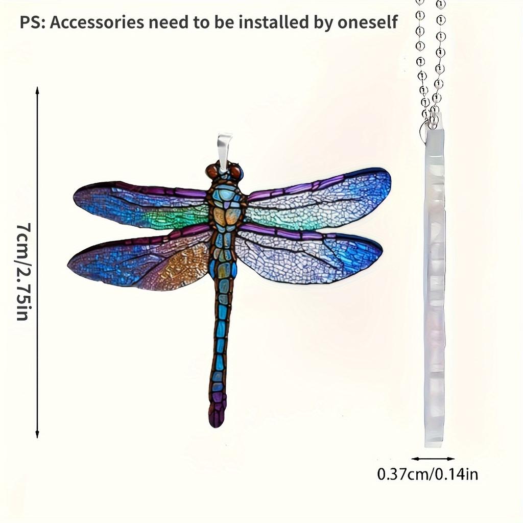 2PCS Dragonfly Pendant Ornament, Suitable for Cars, Bags, Keychains, and Home Decor
