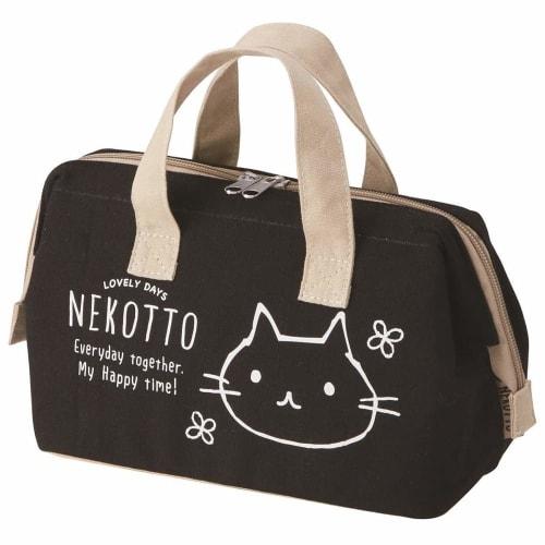 Skater Canvas Fabric Insulated Clasp Lunch Bag Handbag Cat KGAF1-A