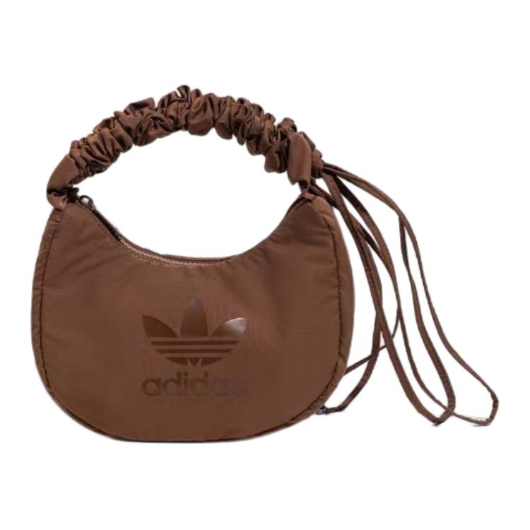 New Adidas Originals Recycled Fabric Cloud Bag, Shoulder Bag, Crossbody Bag, Handbag Regular Women's Dark Brown JZ2277