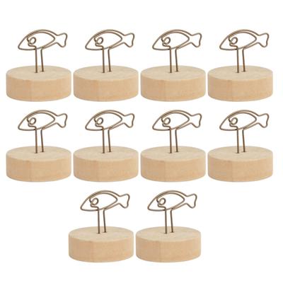 10 db-os asztali számtartó hal alakú névkártya klipek függőleges típusú egyszerű aranyos névkártya tartó