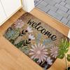 VIKAMA Cute Wall-Side Flower Carpet Cozy Doormat Welcome Mat Soft Rug For Bedroom Carpet For Live Room Home Decor