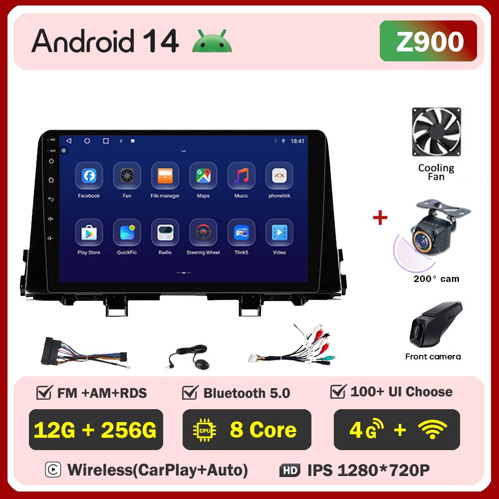 Car Video Player For KIA Morning 3 Picanto 2017-2020 Carplay Android 14 Auto Radio Intelligent System GPS Navigation 5G Wifi