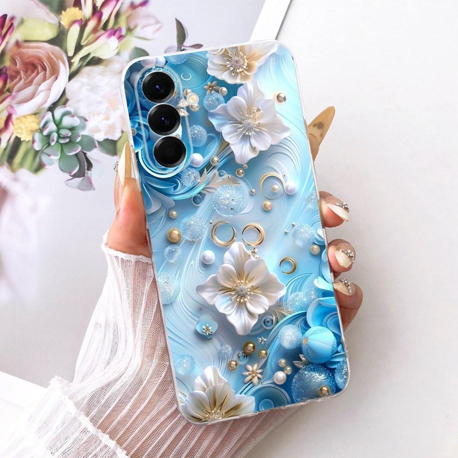 Case For Samsung Galaxy A37 5G Cover SM-A376B Popular Flower Soft Slim Silicone Cover For Samsung A57 A17 2025 A576B A176B Funda