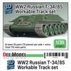 Defmodel 1/35 WWII Russian/Soviet T-34/85 Tank Linkable Tracks (Universal) Plastic Model Kit Parts DT35011 (Tank)