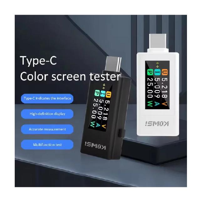 NEUER Typ-C-Tester 4-30V 0-8A Strom-Spannungs-Monitor Schnelllade-Spannungsmessgerät Leistungsmesser mit Ausschalt-Speicherung
