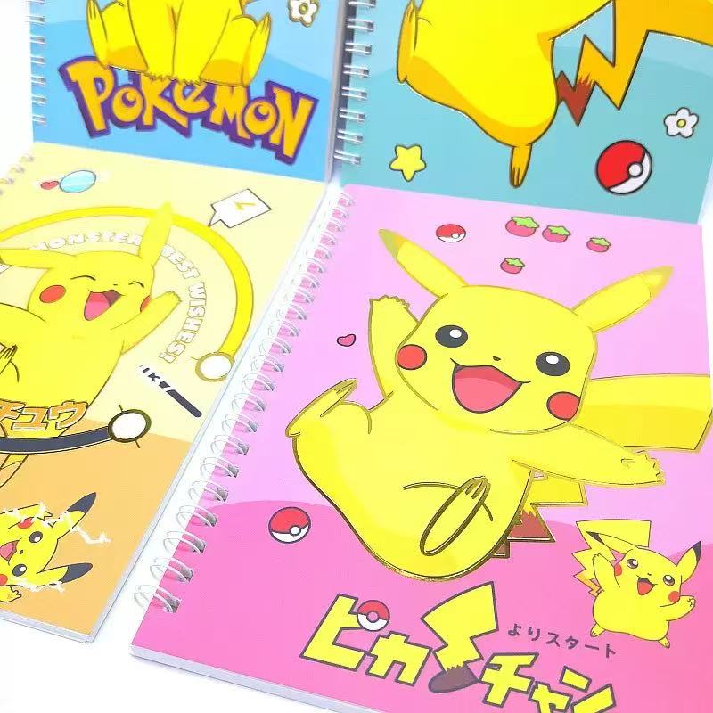 Pikachu Set - 4 Pcs Notebook With Pen, Surprise Cute Designs! Diary Journal For School Girls, Stationery Present Box For Ki