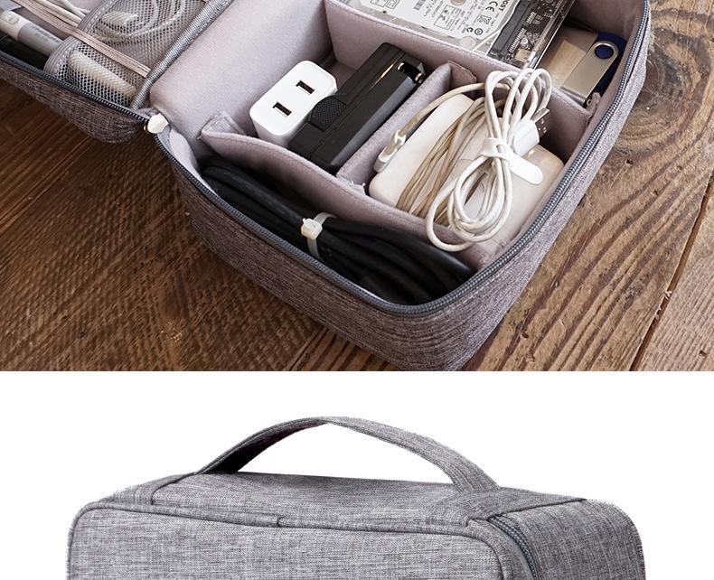 Multifunctional Mobile Accessories & Storage Bag for Phones, USB Drives, Power Banks, and Cables