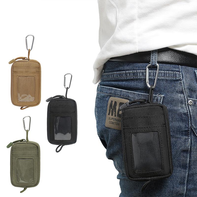 Military Fan EDC Waist Bag: Multi-functional Portable Card & Key Holder, Outdoor Travel Mini Coin Purse