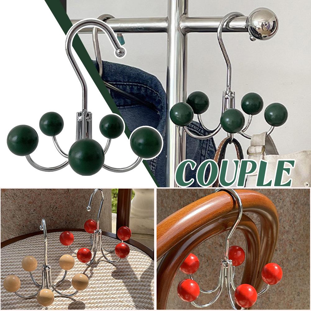 Stainless Steel Belt Hanger,Rotation Bag Hanging Rack with 5 Hooks,Closet Storage Organizer for Bra,Tank Top,Tie,Scarf