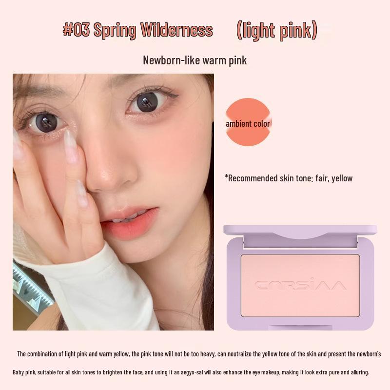 

CNRSIAA Milk Mist Long-Lasting Natural Matte Blush Rouge - Energetic Plumping Color, Delicate Non-Powdery, Whitening Effect (Shade 6096)