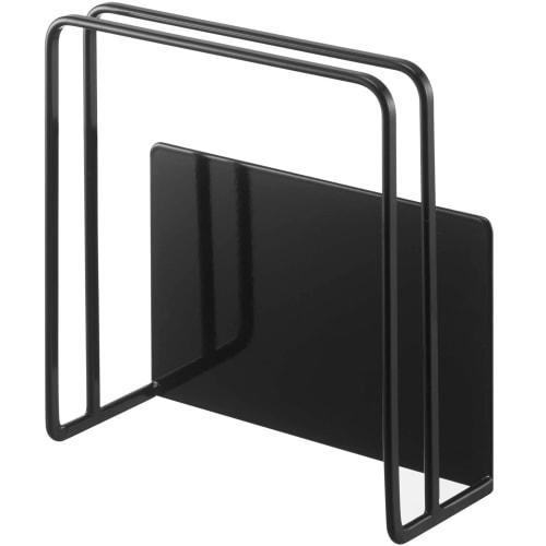 Yamazaki Magnetic Cutting Board Stand, Black, Approx. W13.5 x D5.5 x H14cm, Tower, Floating Storage, Easy Installation, 5139