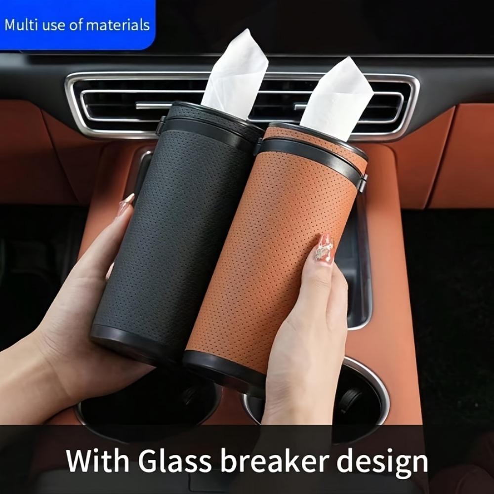 With Safety Breaker Multi-functional Car Tissue Box Car Tissue Tube Storage Bag Kitchens