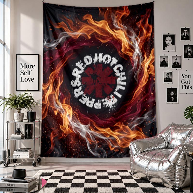 Red Hot Chili Peppers Wall Tapestry Home Decor Wall Hanging Cloth for Bedroom Living Room Background