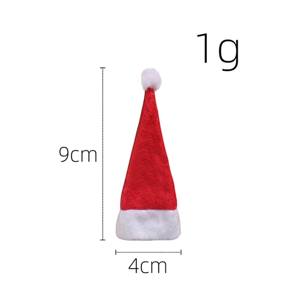 Mini Christmas Hats Christmas Candy Cover Xmas Lollipop Hats Cute Lollipop Cap Children Gift  New Year Christmas Decorations